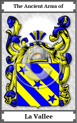 La Vallee Family Crest Download (JPG)  Book Plated - 150 DPI